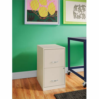 NuSparc Mobile File Cabinet, 14.2" Width x 18" Depth x 26.5", Stone, Steel (NPRVF218AASN)