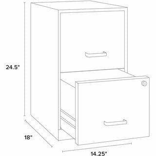NuSparc Mobile File Cabinet, 14.2" Width x 18" Depth x 26.5", Stone, Steel (NPRVF218AASN)