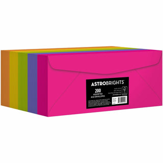 Astrobrights No. 10 Colored Envelopes, Multipurpose, #10, 24 lb, 200/Pack, Assorted (WAU92109)