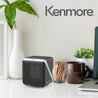 Kenmore 5" Personal Cube Heater, Office, Home, Portable, Black (ESMKM65001BK)