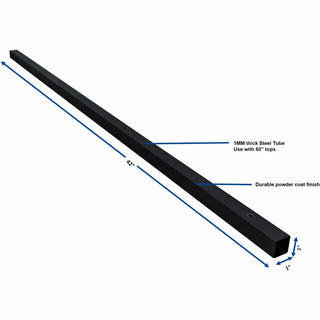 Lorell Invent Training Table Components, x 42" Width x 1" Depth x 1" Height x 1" Diameter, Steel, Black (LLR60819)