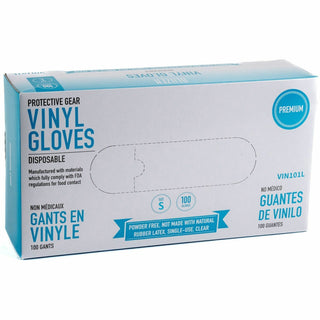 BLUZEN Powder-Free Vinyl Gloves, 3 mil Thickness, Small Size, 100/Box, 10/Carton (RMLVIN101SCT)