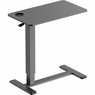 Kantek Mobile Pneumatic-Lift Side Desk/Table, Laminated Top, 15 lb Capacity, Height Adjustable, 28" Table Top Width x 15.70" Table Top Depth, Black (KTKSTS500B)