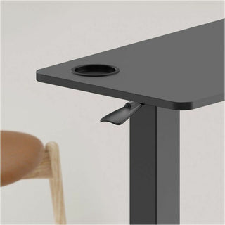 Kantek Mobile Pneumatic-Lift Side Desk/Table, Laminated Top, 15 lb Capacity, Height Adjustable, 28" Table Top Width x 15.70" Table Top Depth, Black (KTKSTS500B)