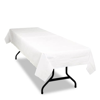 Tablemate® Table Set Poly Tissue Table Cover, 54 x 108, White, 6/Pack (TBLPT549WH)