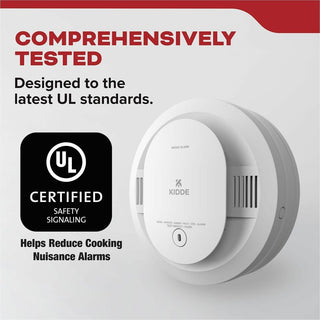 Kidde Smoke Alarm, 85 dB, Visual, Audible, Surface Mount, Wall Mountable, Ceiling Mountable, Red, Green, Amber, White (KID21031447)