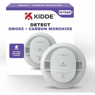 Kidde Combo Carbon Monoxide/Smoke Alarm, 85 dB, Audible, Visual, Surface Mount, Wall Mountable, Ceiling Mountable, Red, Green, Amber, White (KID21031502)