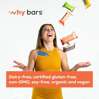 Why Bars Superfood Protein Snack Bars, Gluten-free, Dairy-free, Soy-free, Non-GMO, Individually Wrapped, Zesty Lemon, 2.04 oz, 12/Pack (WHYWB7)