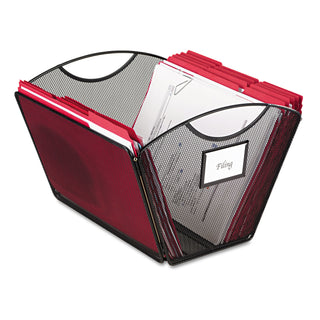 Safco® Onyx Mesh Desktop Tub File, Letter Files, 12.5" x 13.75" x 9.5", Black (SAF2162BL)