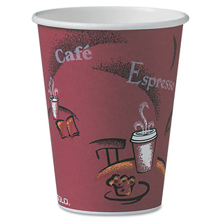 SOLO® Bistro Design Hot Drink Cups, Paper, 12oz, 300/Carton (SLOOF12BI0041)