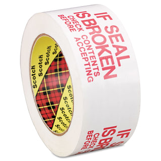 Scotch® If Seal is Broken, Check Contents Printed Tape, 1.88" x 109yds, Red/White (MMM3771)