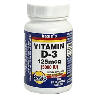 Vitamin Supplement Vitamin D3 5,000 IU Strength Tablet 200 per Bottle (999253_EA)