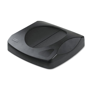 Rubbermaid® Commercial Swing Top Lid for Untouchable Recycling Center, 16" Square, Black (RCP2689-88BLA)