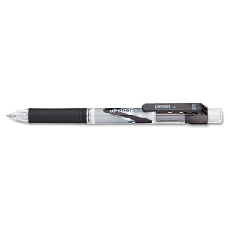 Pentel® .e-Sharp Mechanical Pencil, 0.5 mm, HB (#2.5), Black Lead, Black Barrel, Dozen (PENAZ125A)