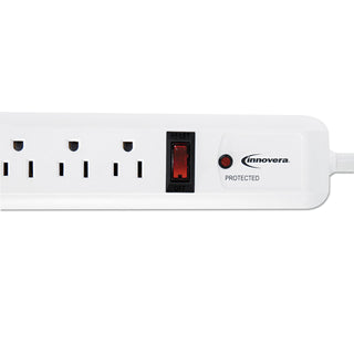 Innovera® Surge Protector, 6 Outlets, 4 ft Cord, 540 Joules, White (IVR71652)