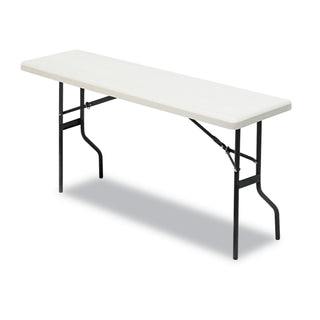 Iceberg IndestrucTables Too 1200 Series Folding Table, 60w x 18d x 29h, Platinum (ICE65353)