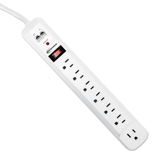Innovera® Surge Protector, 7 Outlets, 4 ft Cord, 1080 Joules, White (IVR71654)