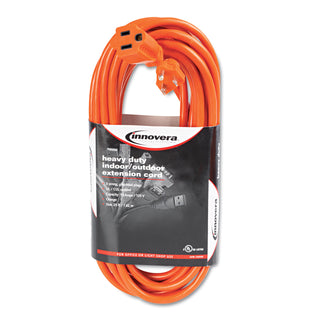 Innovera® Indoor/Outdoor Extension Cord, 25ft, Orange (IVR72225)