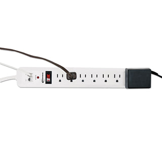 Innovera® Surge Protector, 7 Outlets, 4 ft Cord, 1080 Joules, White (IVR71654)