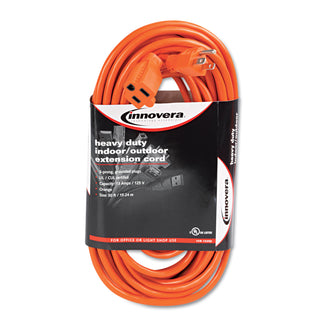 Innovera® Indoor/Outdoor Extension Cord, 50ft, Orange (IVR72250)
