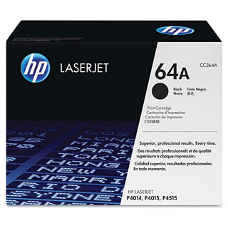 HP 64A, (CC364A) Black Original LaserJet Toner Cartridge (HEWCC364A)