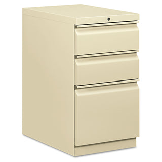 HON® Efficiencies Mobile Box/Box/File Pedestal, 15w x 22.88d x 28h, Putty (HON33723RL)