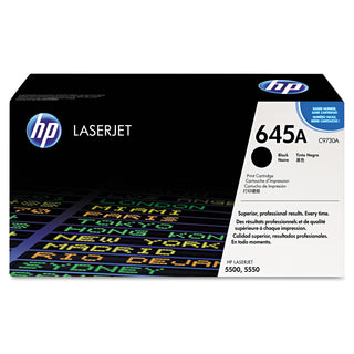 HP 645A, (C9730A) Black Original LaserJet Toner Cartridge (HEWC9730A)