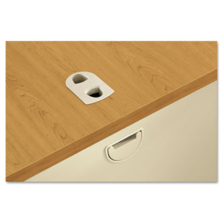 HON® 38000 Series Double Pedestal Desk, 72w x 36d x 29.5h, Harvest/Putty (HON38180CL)