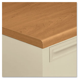 HON® 38000 Series Left Pedestal Desk, 72w x 36d x 29.5h, Harvest/Putty (HON38294LCL)