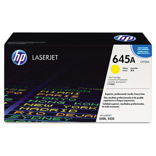 HP 645A, (C9732A) Yellow Original LaserJet Toner Cartridge (HEWC9732A)