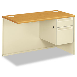 HON® 38000 Series Flush Return, Right, 48w x 24d x 29-1/2h, Harvest/Putty (HON38215RCL)