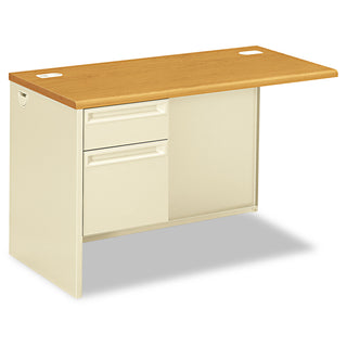 HON® 38000 Series Flush Return, Left, 48w x 24d x 29-1/2h, Harvest/Putty (HON38216LCL)