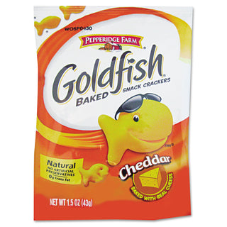Pepperidge Farm® Goldfish Crackers, Cheddar, Single-Serve Snack, 1.5oz Bag, 72/Carton (PPF13539) (PPF13539)