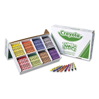 Crayola® Jumbo Classpack Crayons, 25 Each of 8 Colors, 200/Set (CYO528389)