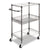Alera® Three-Tier Wire Cart with Basket, 28w x 16d x 39h, Black Anthracite (ALESW342416BA)