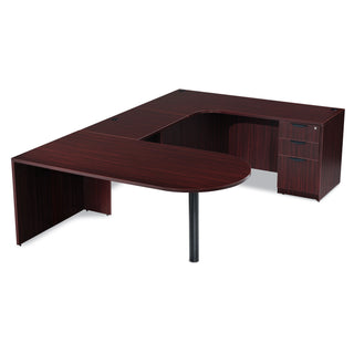 Alera® Valencia Series D Top Desk, 71w x 35.5d x 29.63h, Mahogany (ALEVA277236MY)