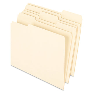Pendaflex® Earthwise by 100% Recycled Manila File Folders, 1/3-Cut Tabs, Letter Size, 100/Box (ESS74520)