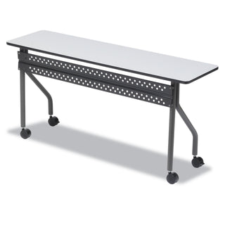 Iceberg OfficeWorks Mobile Training Table, Rectangular, 72w x 18d x 29h, Gray/Charcoal (ICE68067)