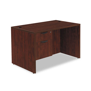 Alera® Valencia Series Straight Desk Shell, 47.25w x 29.5d x 29.63h, Mahogany (ALEVA214830MY)