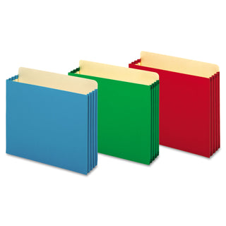 Pendaflex® File Cabinet Pockets, 3.5" Expansion, Letter Size, Blue, 10/Box (GLWFC1524EBLU)