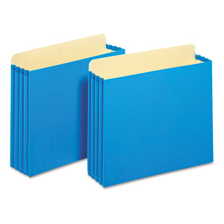 Pendaflex® File Cabinet Pockets, 3.5" Expansion, Letter Size, Blue, 10/Box (GLWFC1524EBLU)