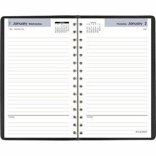 AT-A-GLANCE® DayMinder Daily Appointment Book, 8 x 5, Black Cover, 12-Month (Jan to Dec): 2026 (AAGSK4600)