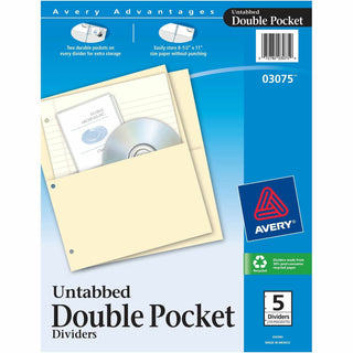 Avery® Untabbed Sheet Dividers, Manila (AVE03075)
