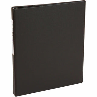Avery® Economy Non-View Binder with Round Rings, 3 Rings, 0.5" Capacity, 11 x 8.5, Black (AVE03201)