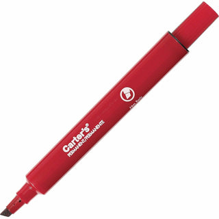 Carter's™ Carter's Permanent Marker, Large, Chisel Tip, Red (AVE27177)