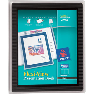 Avery® Flexi View Presentation Cover, Black, Each (AVE47690)