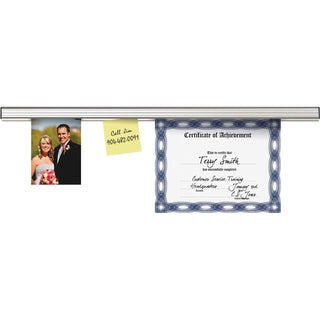 Advantus Grip-A-Strip Display Rail, 96 x 1 1/2, Aluminum Finish (AVT2015)