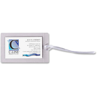 C-Line® Custom Laminated Luggage Tags, No Heat Required, 10/Pack, Clear (CLI65107)