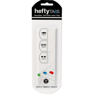 LEE Hefty Index Tabs, White (LEE13105)