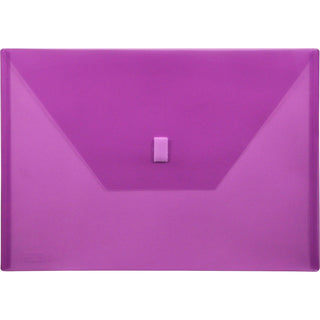 Lion Poly Envelope, Hook and Loop Closure, 13&quot; x 9 3/8&quot; Purple (LIO22080PR)